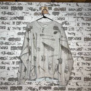 Vintage artisans sunschein designs 1/4 button sweater